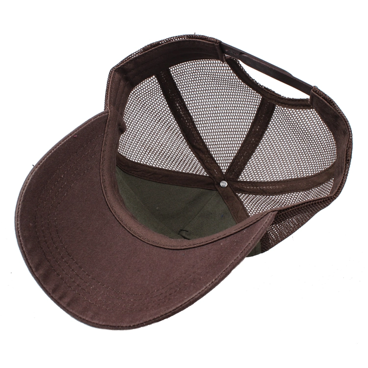 High Quality 5 Panels Vintage Trucker Hat Mesh Hat Curved Brim Hat