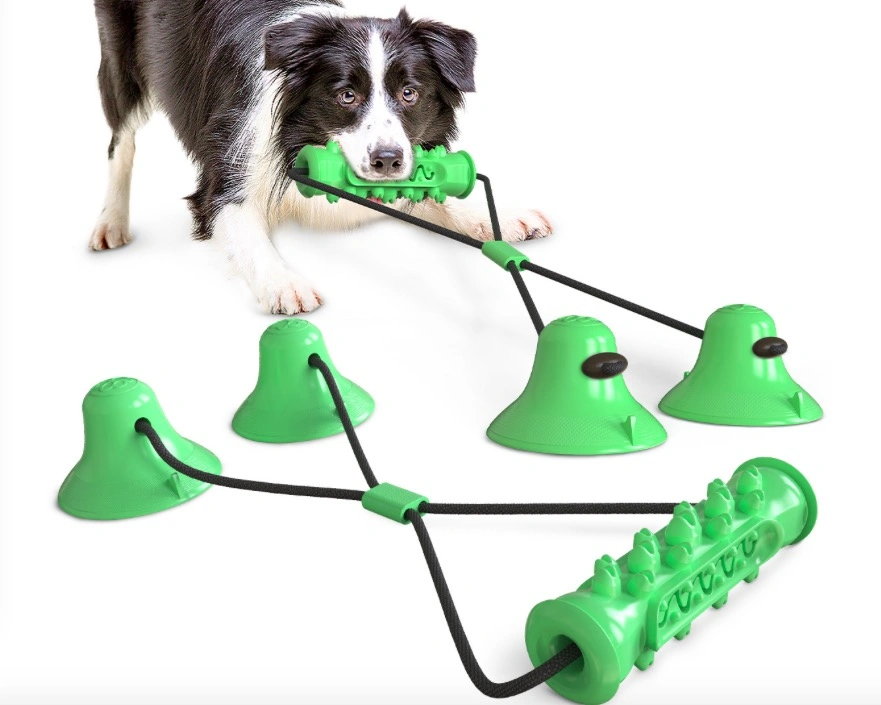 New Design Dog Toy with Suction Cup Pet Molar Bite