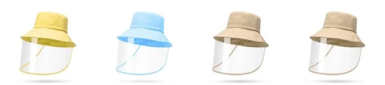 Factory Wholesale Detachable Anti Spitting Saliva Splash Full Face Protective Bucket Hat with Face Shield