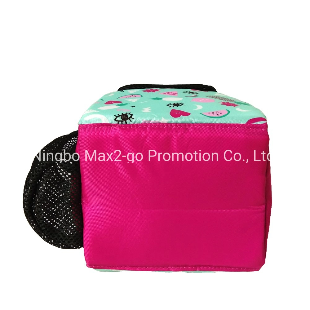 Sweet Girl Summer Fruits Roller Printing Lunch Cooler Picnic Portable Bag
