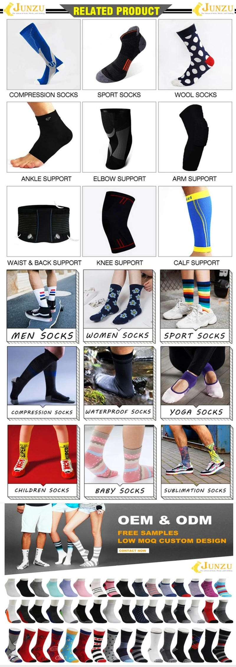 Women Fancy Style Fashion Socks Double Cylinder Rib Socks
