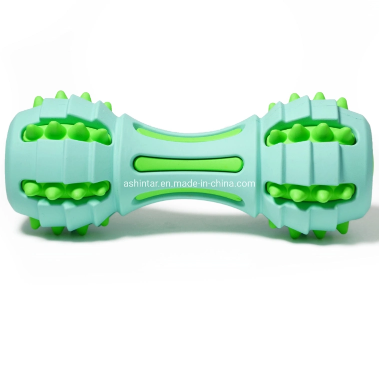 Durable Grinding Teeth Pet Chew Toys Rubber Dumbbell Dog Toys