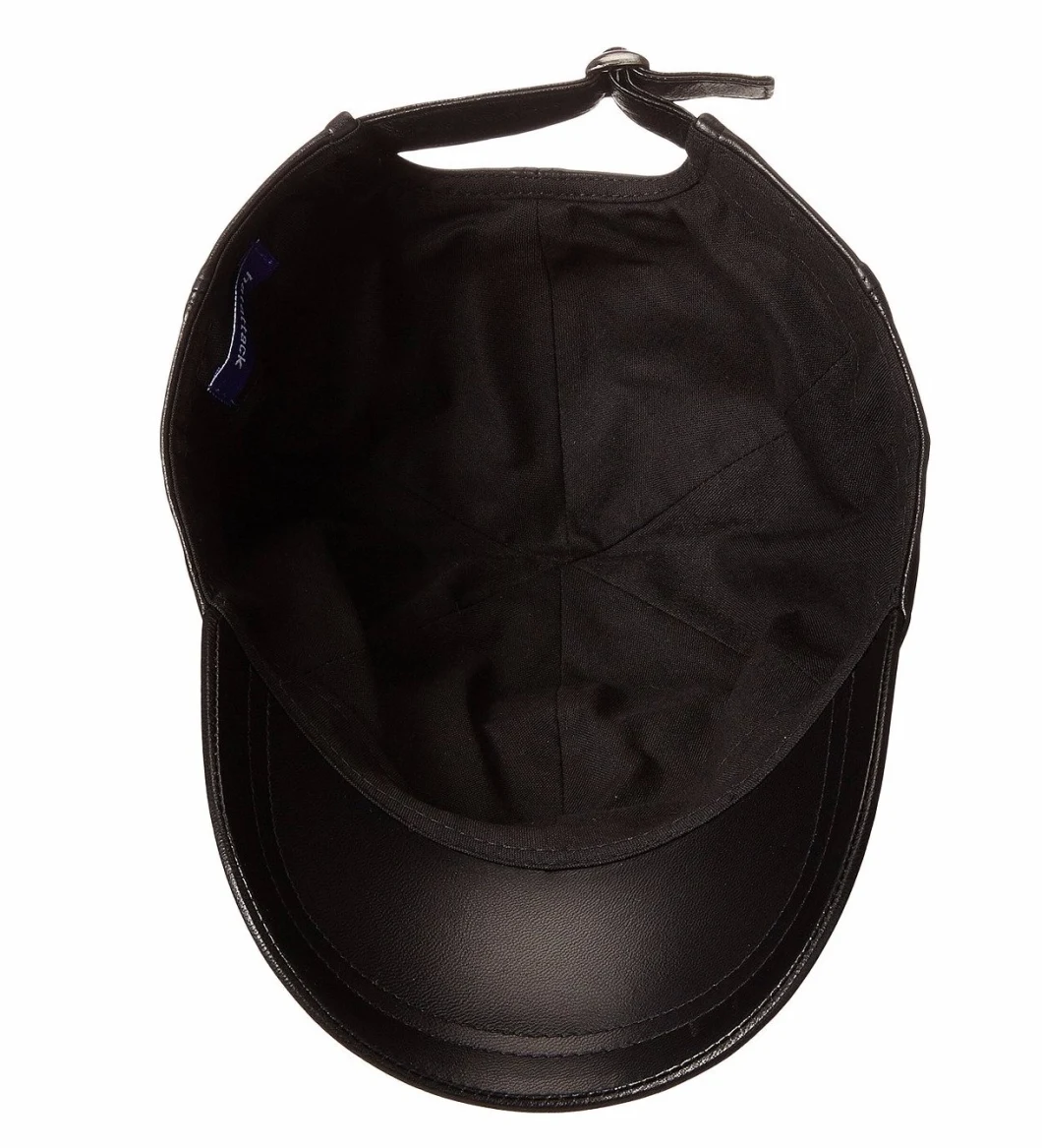 Sedex Audit Adjustable Baseball Style Curved Bill Faux Leather Hat Custom Leather Baseball Cap Hat