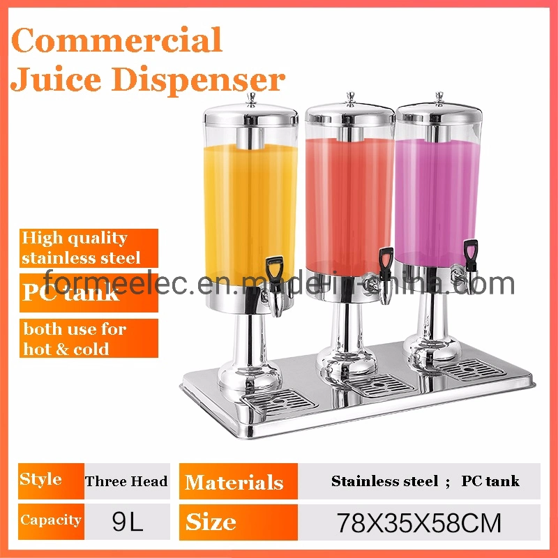 Beverage Dispenser 9L Juice Dispenser Commercial Juice Machine 3L*3 Juicer