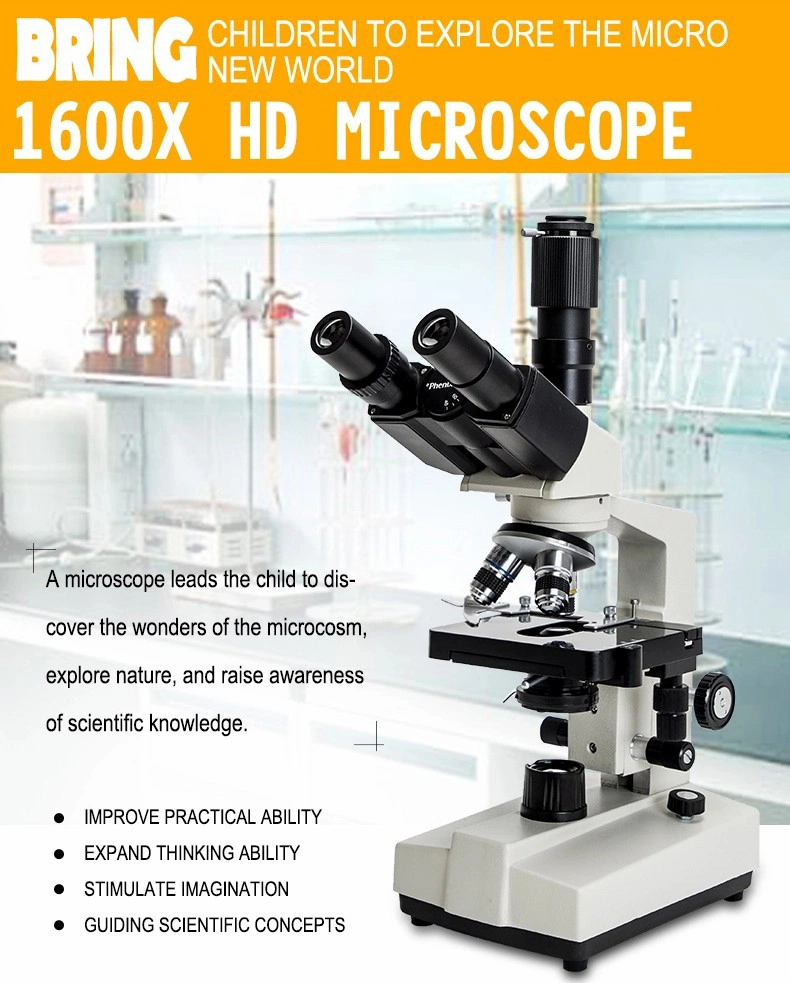 Trinocular Laboratory Biological Microscope with 9inch LCD Screen Digital Microscope