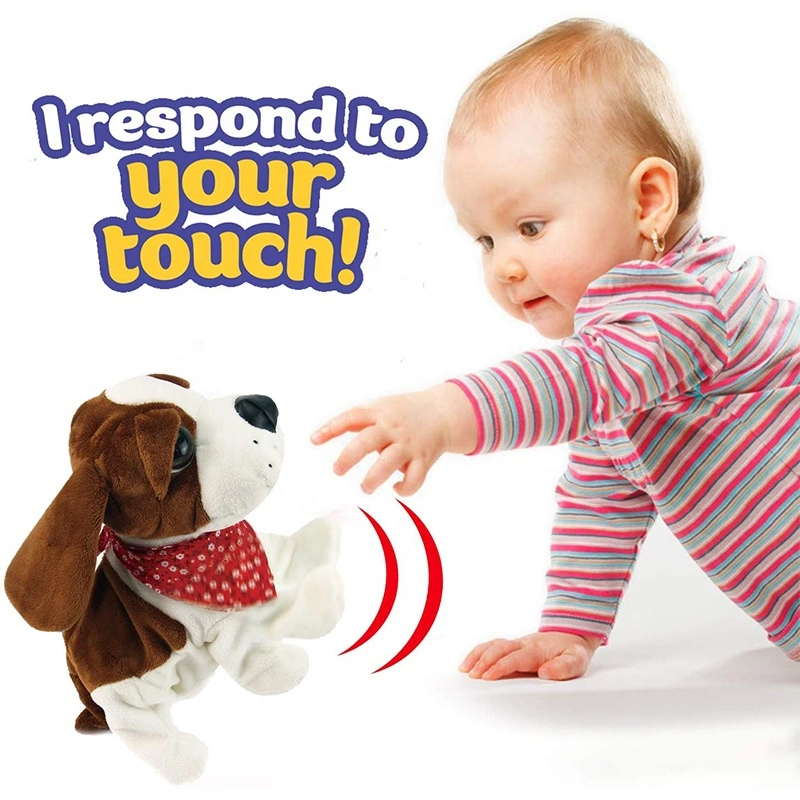 2021 Baby Kids Educational Sound Control Toy Puppy Interactive Cartoon Walking Pet Electronic Dog Plush Toy