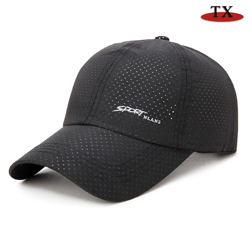 Punching Baseball Cap Stretch Cloth Breathable Mesh Hat for Men's Sunscreen Quick Drying Cap