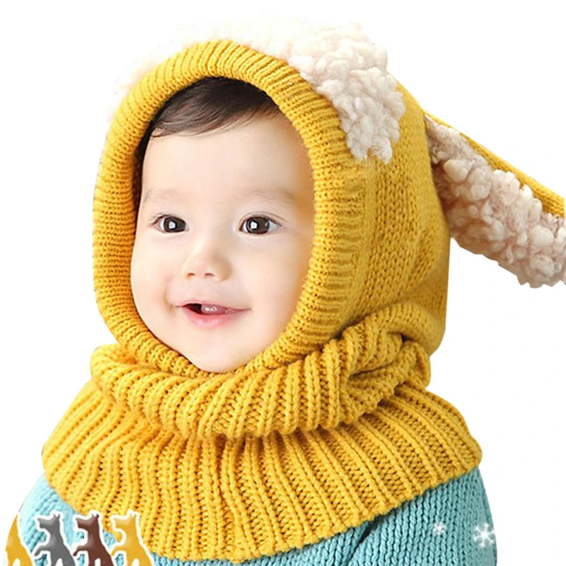Manufacturer Print Design Winter Cartoon Knitted Cotton Kids Hat Boy Girl