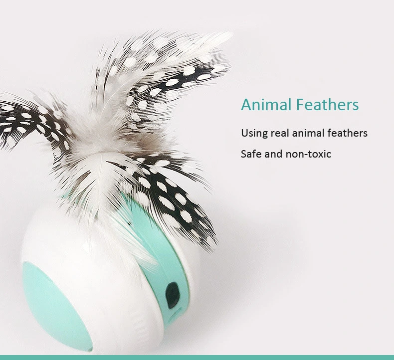 New Pet Toy Feather Bells Tumbler Toy Funny Interactive Cat Balance Toy