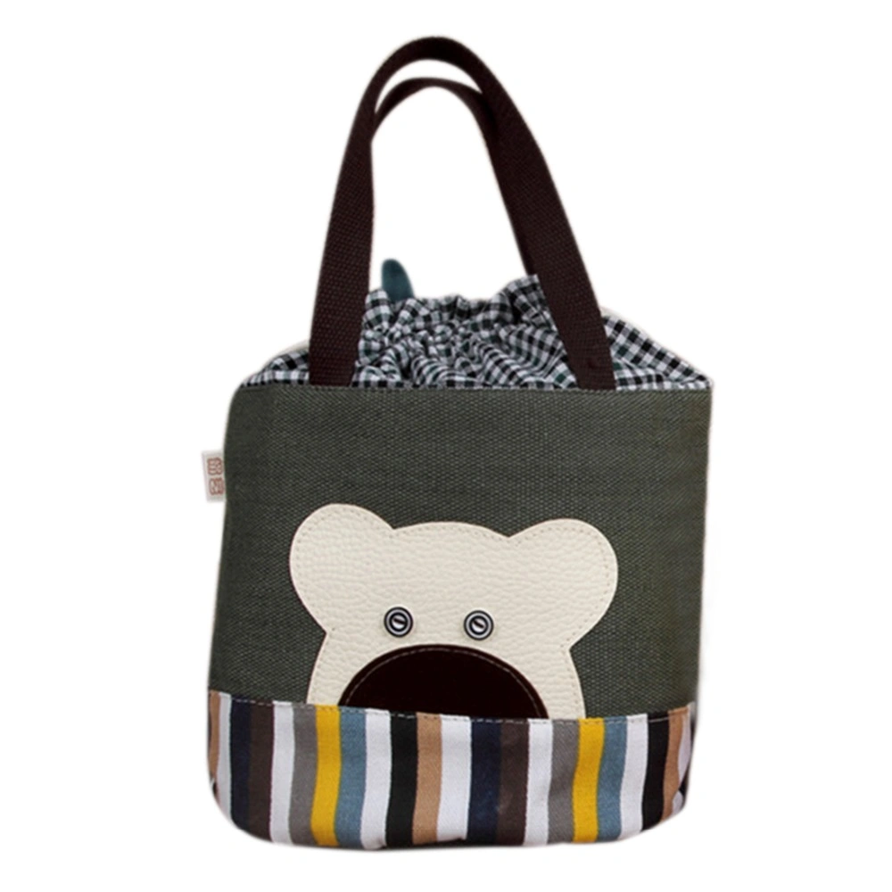 Amazon Hot Sells Cute Cartoon Animal Portable Lunch Bag Drawstring Picnic Bag for School Kids