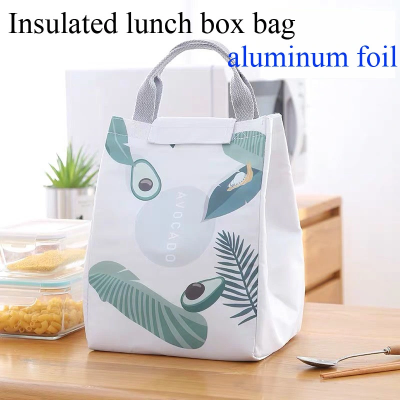 Cute and Reusable School Kids Children Lunch Bag Insulated Canvas Thermal Insulated Lunch Tote Bag
