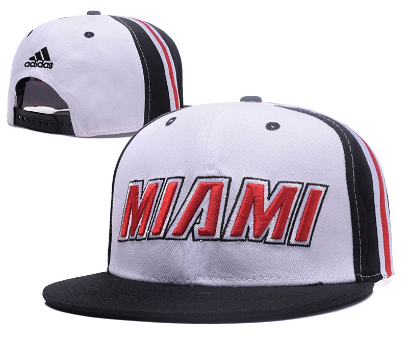 Miami Heat Jersey Custom Cotton Twill Sport Cap Baseball Fashion Hat Cap with Embroidery Logo
