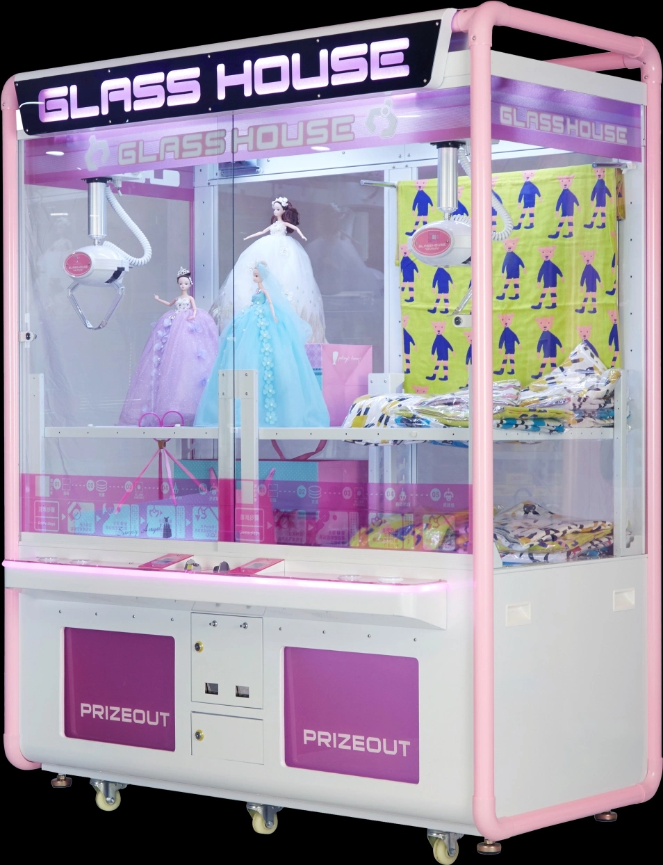 Glass House/Prize/Gift/Toy Vending//Game /Claw Machine/Game Player/Arcade Game Machines/Video Game/Amusement Machine/Arcade Machine/Game Machine