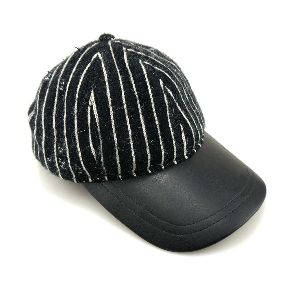 Hip Hop Hat Wool Striped Hat Leather Custom Hat Active Hat Camping Hat Outdoor Hat