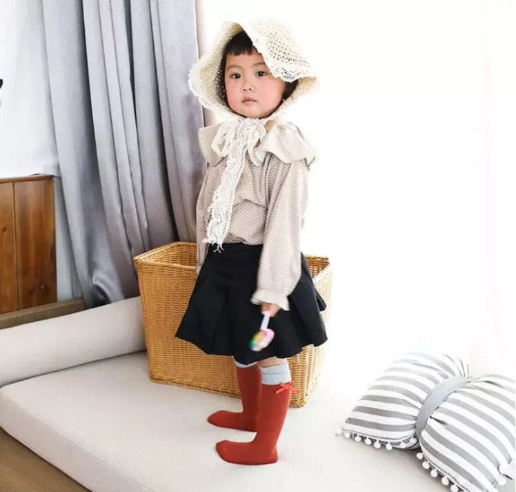 Knitted Cotton Girl Toddler Baby Mesh Knee High Baby Socks