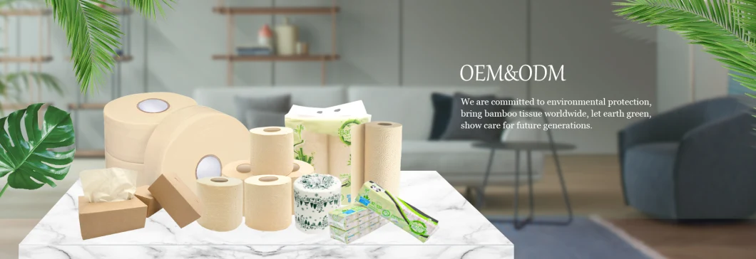 Organic Unbleached Eco Friendly 3 Ply Hygienic Organic Primary Color for Bamboo Toilet Tissue Paper