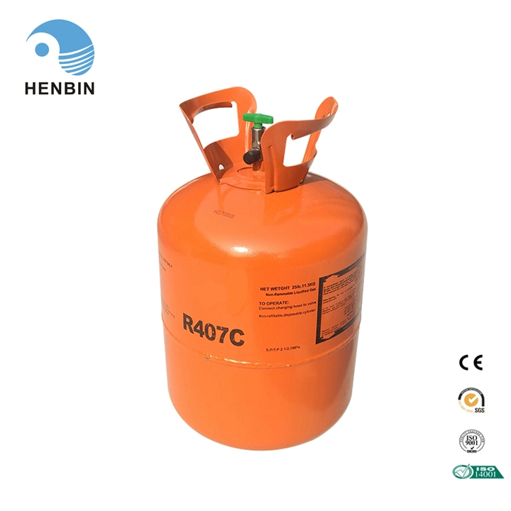 High Quality Refrigerant R407c Gas with Clean and Low Toxicity