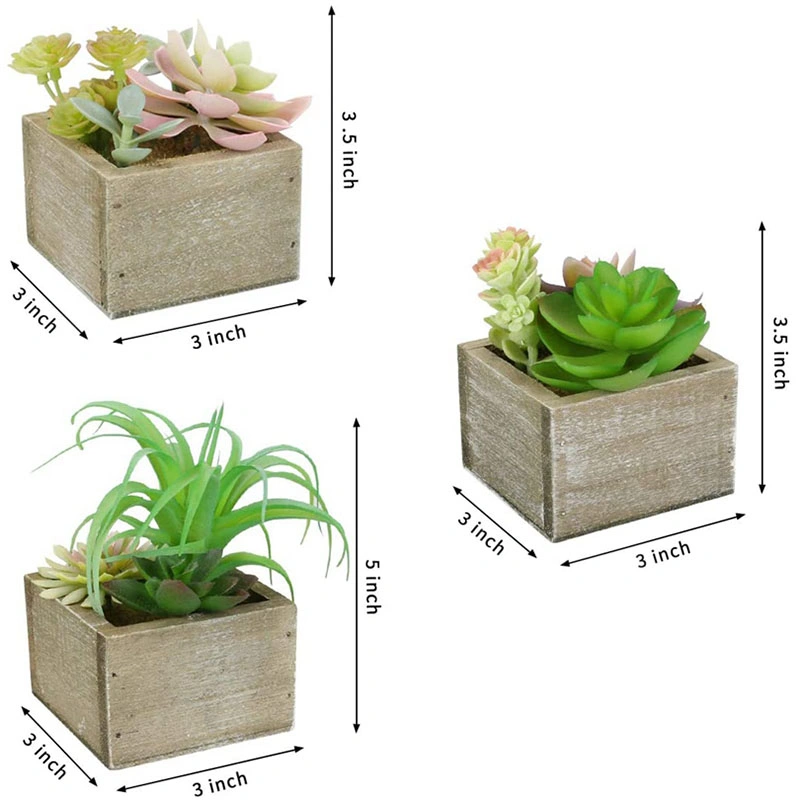 Artificial Succulents Plants, Mini Assorted Green Fake Faux Succulent Plants Pots Potted for Home Office Table Desk Plants Decor, Set of 3 Succulents Plants