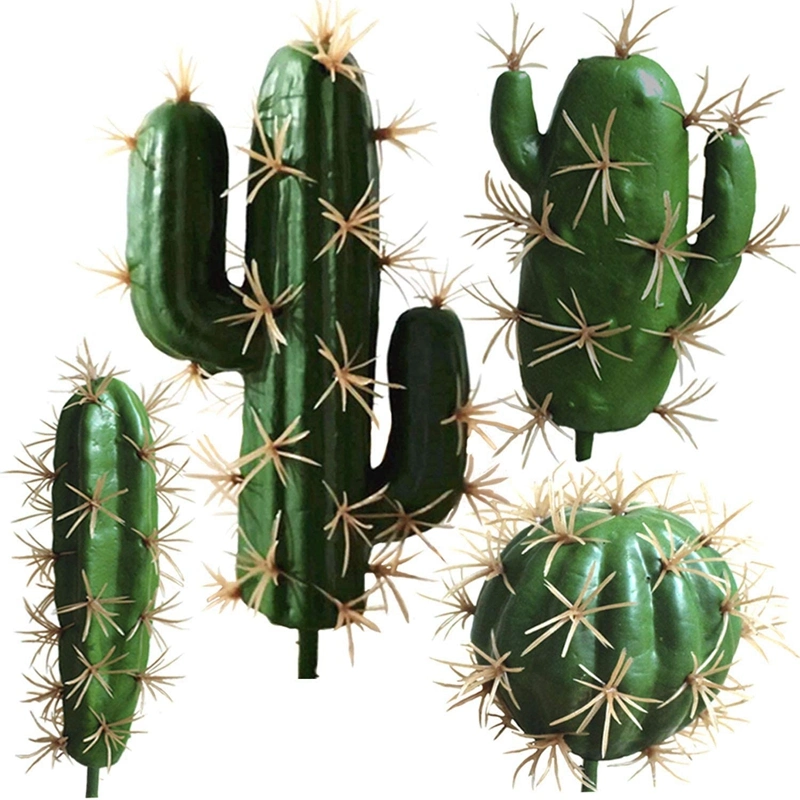 Artificial Cactus Plants Fake Succulent Plants Picks 4 PCS Cactus Plants Unpotted Indoor Home Decor