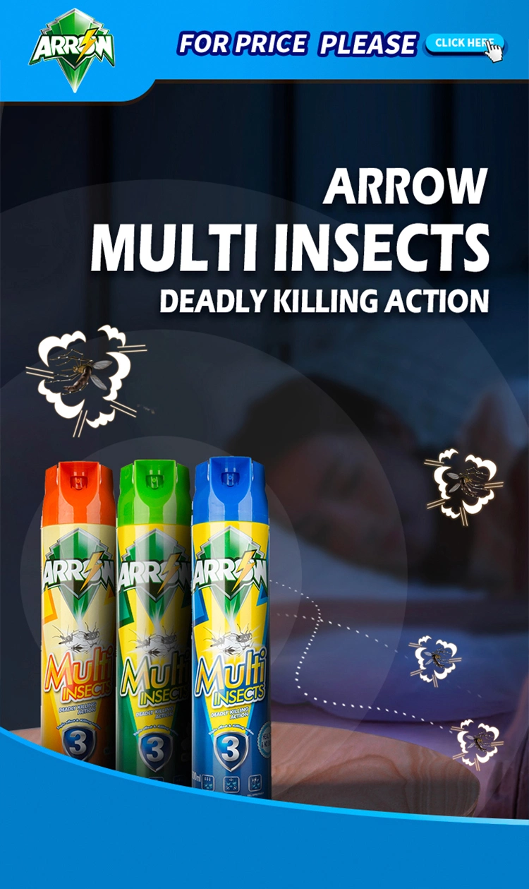 Multi-Purpose Fly Killer Spray, Aerosol Tetramethrin Insecticide Spray, 450ml Mosquito Killer Spray