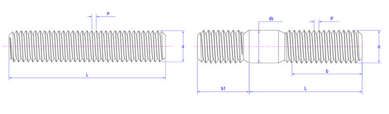 High Quality 1-3/8 Acme Thread Rod Double End Threaded Rod