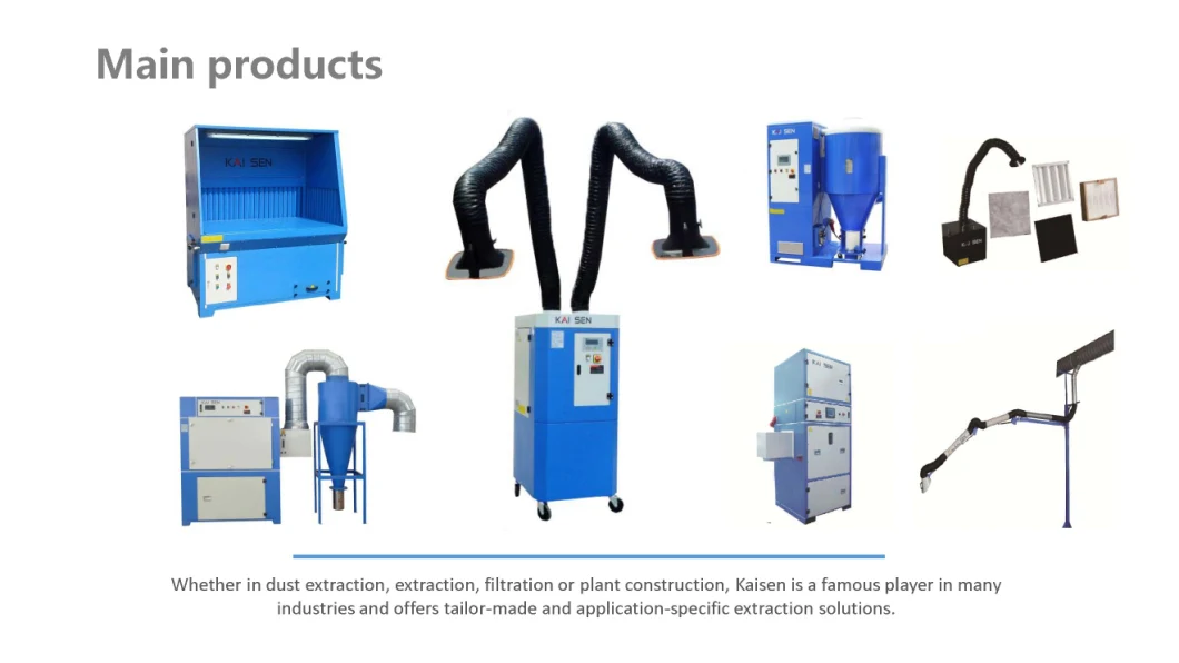 Kaisen Industrial Portable Mobile Smart Dust Collector with Two Arms