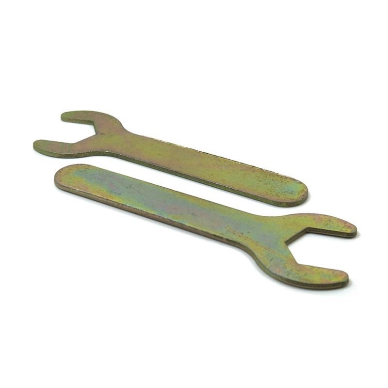 11*70*1.8 Single Head Open Yellow-Zinc Plated Wrench