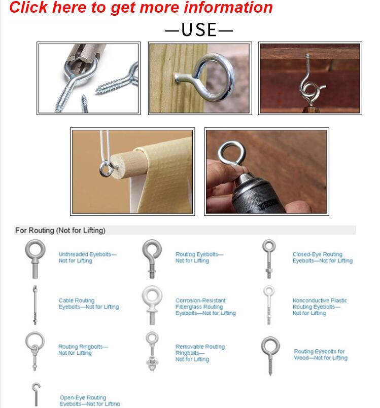 New Hot Fasteners Products Stainless Steel Hook Eye Bolt Wood Screw