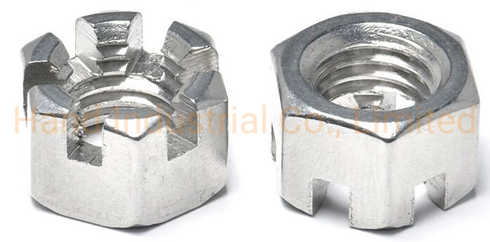 High Precision M16 Castle Nut DIN935 Stainless Steel Hex Slotted Nut Castle 30mm