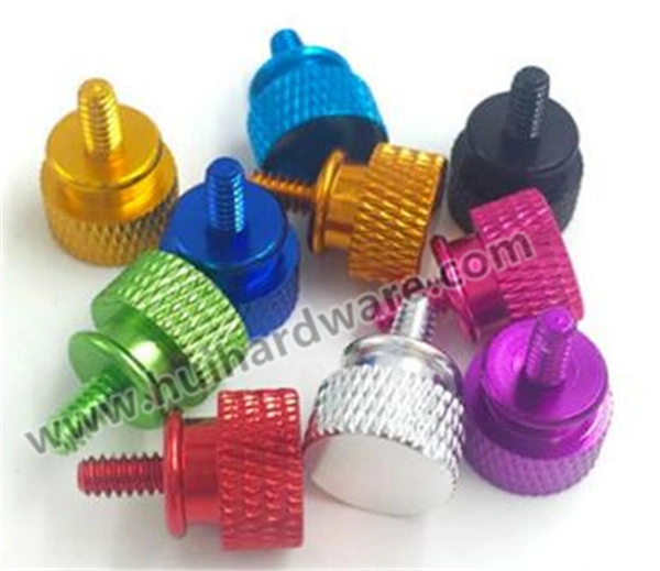 Anodized Hand/Thumb Screws, 6061 Aluminum Alloy Screw for Computer Chassis