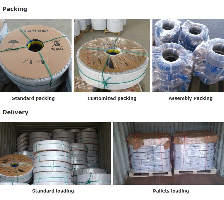 Abrasion Resistant PVC Lay Flat Plastic Tubing Discharge Hose
