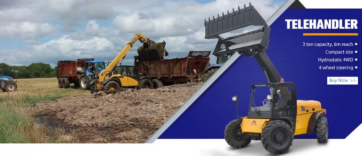 Small Telescopic Wheel Loader 3ton Compact Telehandler to 6m Height