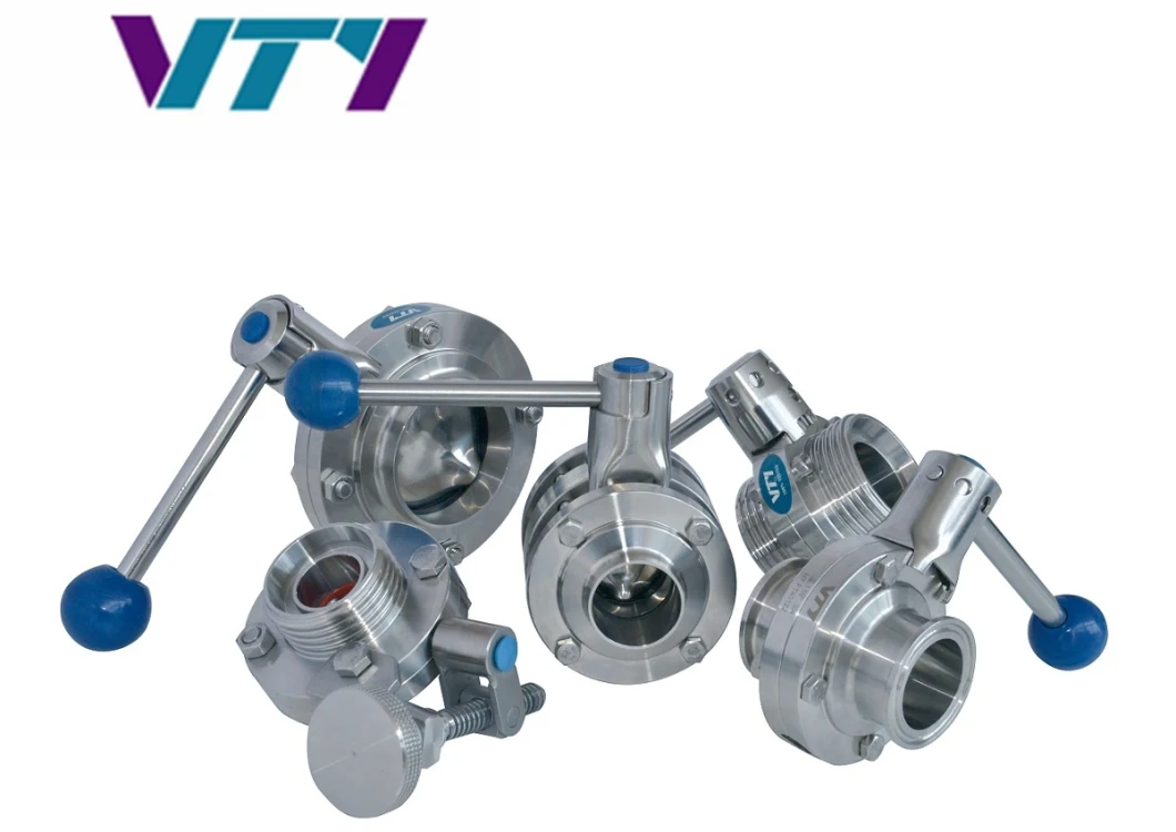 China Supplier of Stainless Steel Food Grade Manual Sanitary Butterfly Valve Welded/Welded