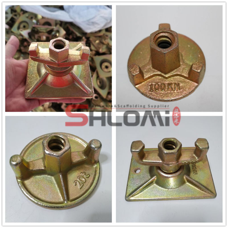 Formwork Wing Nut Anchor Nuts Swivel Nut Flange Nut for Construction Accessories Color Galvanized Tie Rod Fittings Use