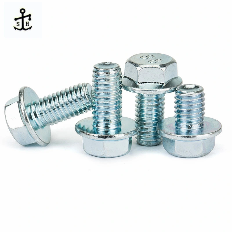 DIN6921 Flange Hexagon Bolts M8-M24 Nuts and Bolts Galvanized Made in China