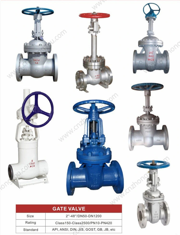 Industrial Bolted Bonnet Stainless Steel CF8 Gate Valve