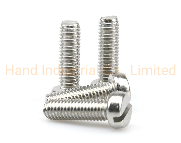 Stainless Steel SS304 SS316 Slotted Pan Head Machine Screw