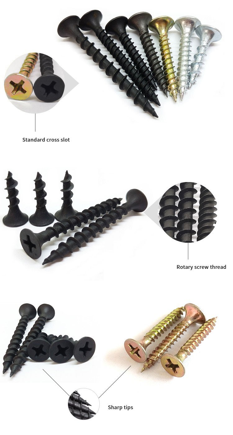 Drywall Screw Facing Mexico Market Brass Color Drywall Screw From Tianjin 3.5X25mm 1000PCS/Box Pallet Nails