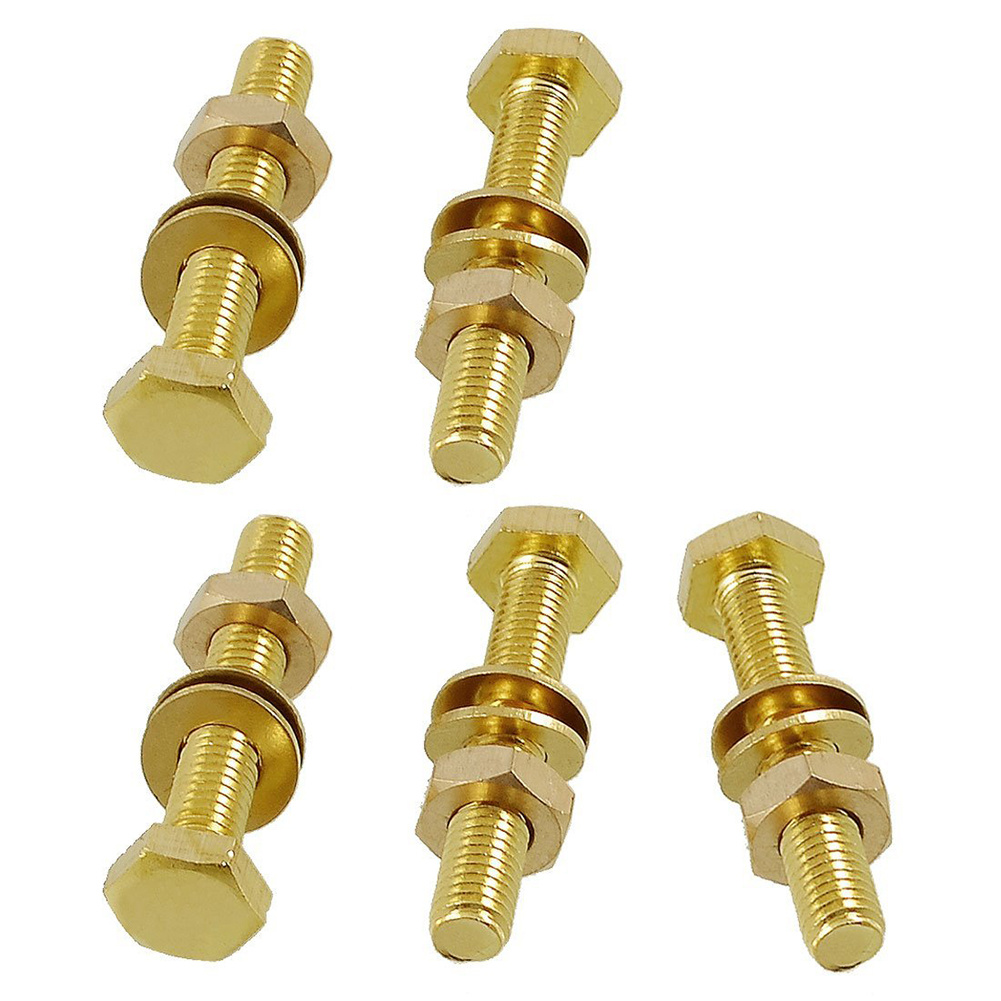 Non-Standard Turned Part Short Brass Threaded Rod Stud