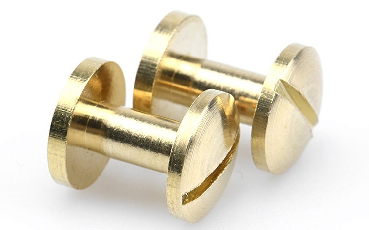 Good Quality M3 Slotted Dome Head Brass Binding Screw