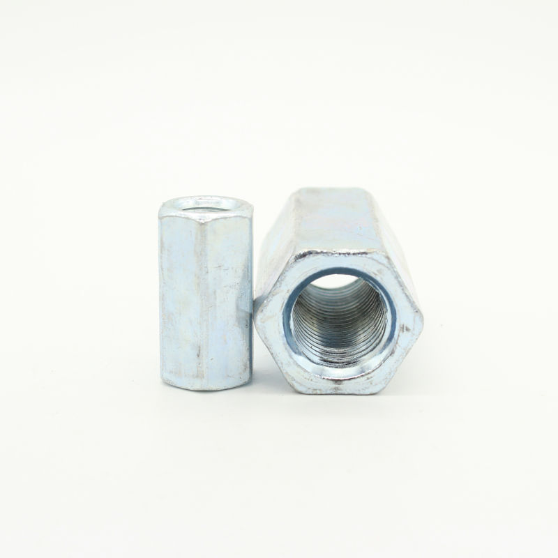 M8 M12 Zinc Plated Galvanized Hex Round Coupling Nut