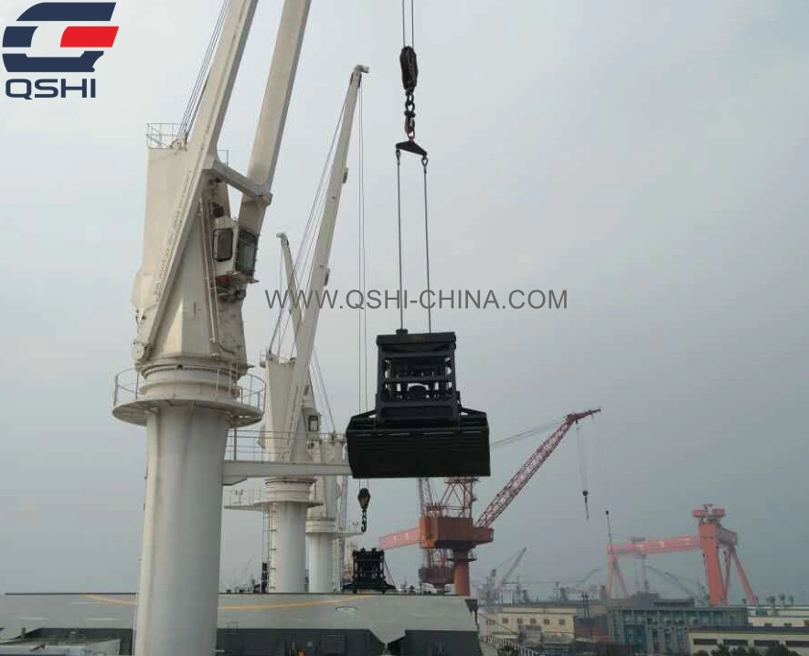 12 Cbm Single Rope Hydraulic Remote Control Clamsheel Bulk Cargo Grab for Ship′s Crane