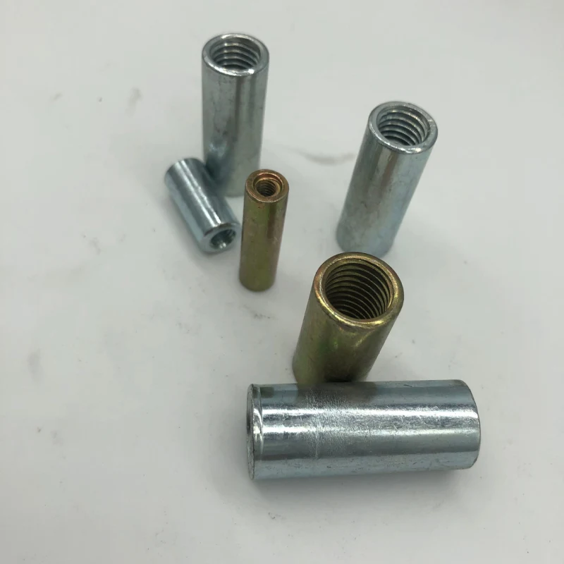 Double Thread Nuts Long Round Nuts Round Threaded Rod Coupling Nuts