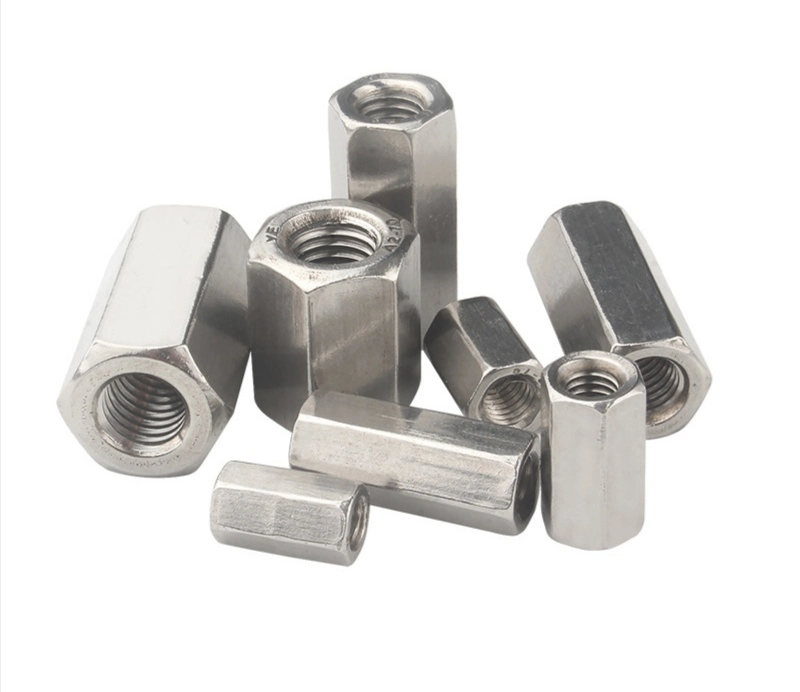 Fastener/Nut/Hex Long Nut/Hexagon Coupling Nut/Coppling Nut/Brass/Zinc Plated/Stainless Steel