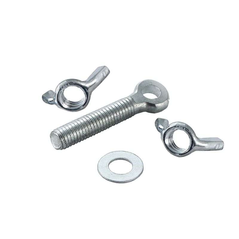 Zinc Plated Grade 4.8 8.8 Hook Eye Bolt DIN444 Roof Fixing Bolts with Nuts