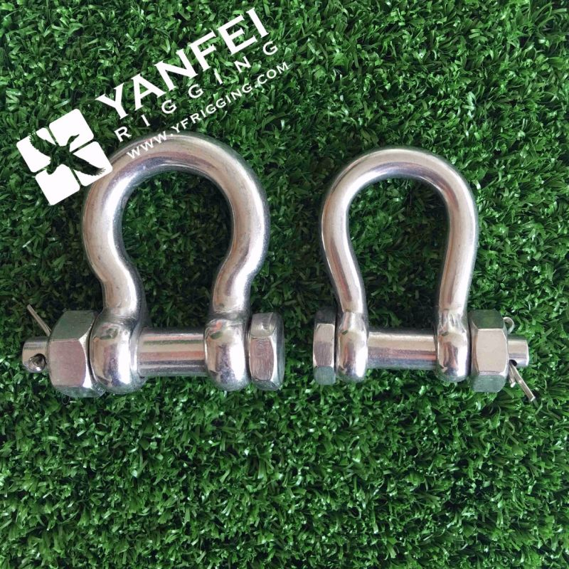 Stainless Steel Anchor Shackle with Hex Head Pin