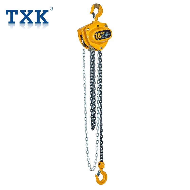 Txk Good Quality Portable 1.5t Kito Chain Block Lifting Hoist