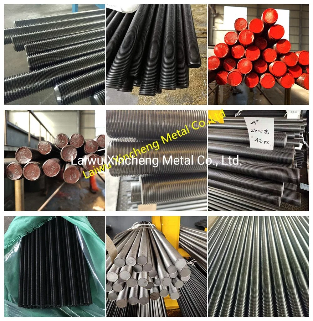 Grade 4.8 8.8 B7 B7m Carbon Steel DIN975 DIN976 Full Threaded Thread Rod Galvanized