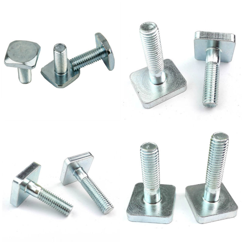 Metric Industrial Fasteners Galvanized Square Bolts T Bolt Machining Bolts