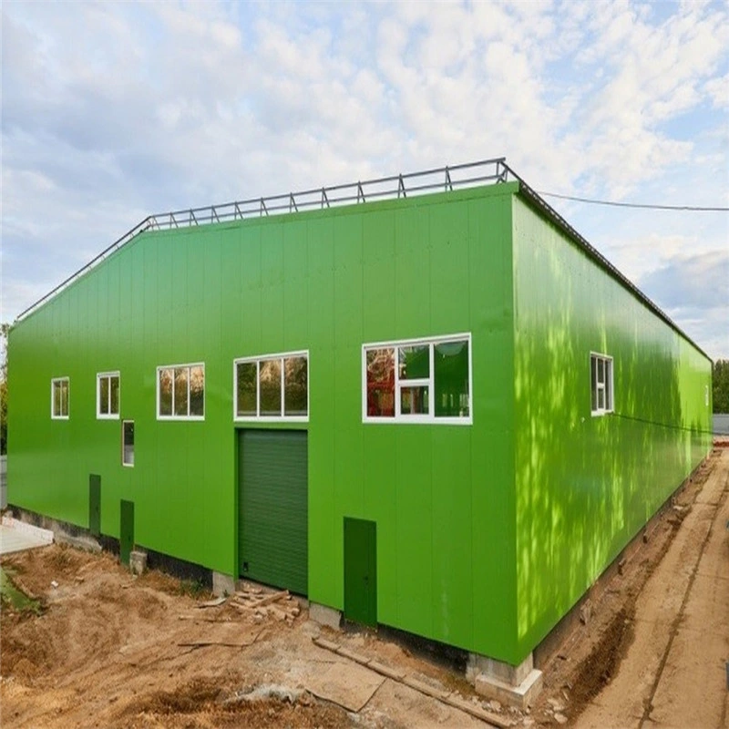 Rockwool/Glasswool/PU Sandwich Structural House/Prefabricated Structural Warehouse